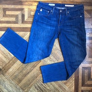 AG Blue The Stilt Cigarette Jeans 26 x 26